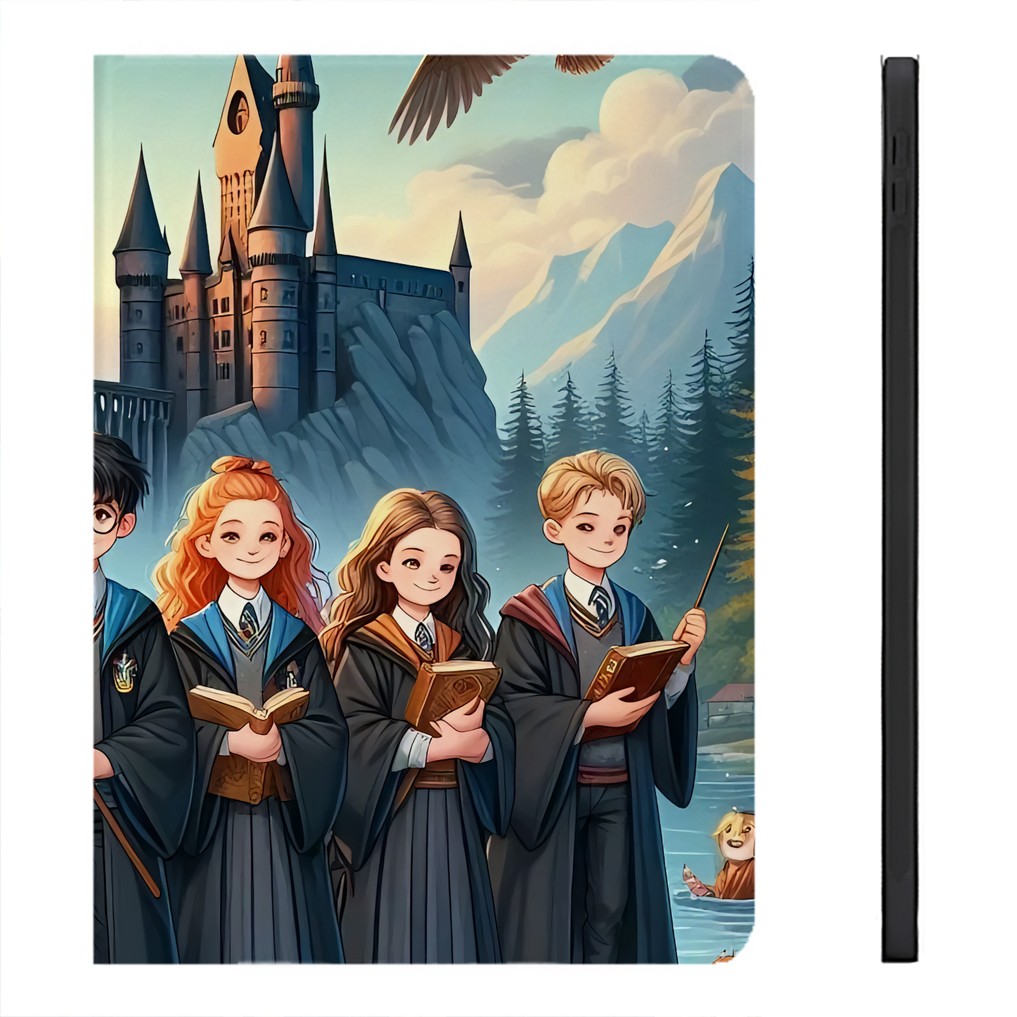 （画像用） Harry Potter ハリー・ポッターシリーズ IPadケース ペンホルダー付き ブックスタイルデザイン